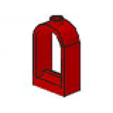 Part 30044 Red Window 1 x 2 x 2 2-3 with Rounded Top 